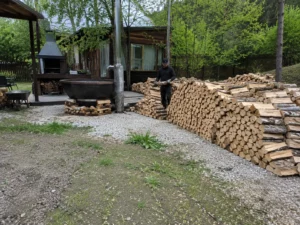 Результат колки дров специалистами Arbori Culture.