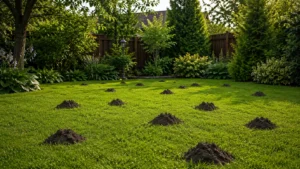 Специалисты Arbori Culture выполняют работы по защите участка от кротов.
