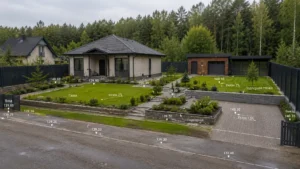 Формирование проектных отметок территории специалистами Arbori Culture.