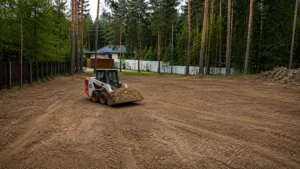 Корчевка пней и расчистка участка специалистами Arbori Culture — вывоз древесных остатков и выравнивание территории.
